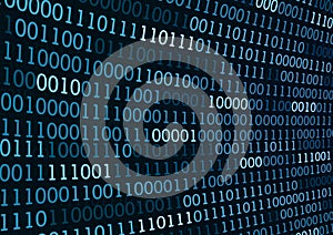 Binary code numbers for computer background