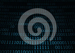 Binary code numbers for computer background