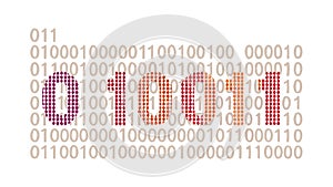 Binary Code with Numbers Icon, Programming and Digital Data, vector design Generative AI