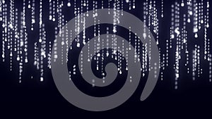 Binary code with numbers moving on the screen. Digital age. Binary algorithm, data code, decryption and encoding. Matrix