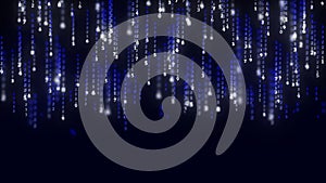 Binary code with numbers moving on the screen. Digital age. Binary algorithm, data code, decryption and encoding. Matrix
