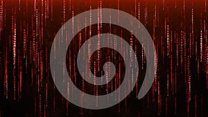 Binary code with numbers moving on the screen. Digital age. Binary algorithm, data code, decryption and encoding. Matrix