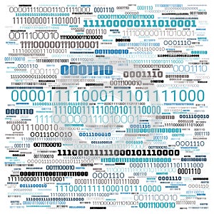 Binary Code 000111 Numbers Shapped