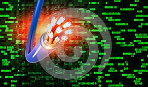 Binary code and optical fiber