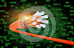 Binary code and optical fiber