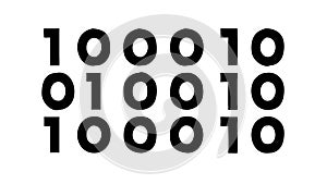 Binary Code Pattern, Digital Data and Technology Icon, vector design Generative AI