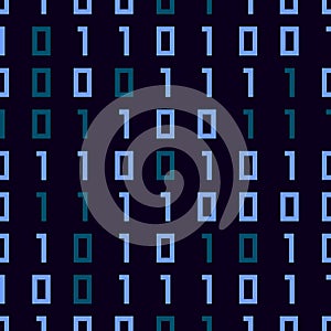 Binary Code Pattern, Technology Illustration Background, Seamless Pattern, Vector Illustration EPS 10.