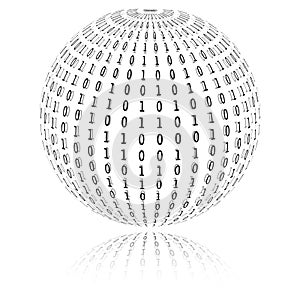 Binary code in sphere form