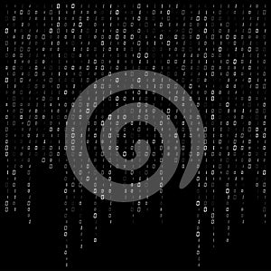 Binary code stream background data vector design