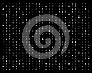 Binary code stream background data vector design