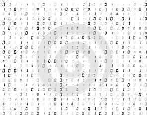 Binary code stream background data vector design