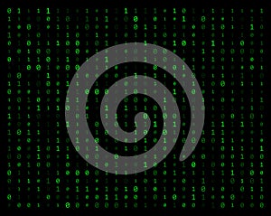 Binary code stream background data vector design