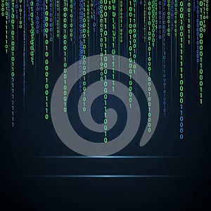 Binary Code Stream Background