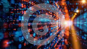 Binary Code Streams: High-Speed Data Transfer, generative ai