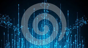 Binary Code Background Digital Abstract Technology Stock Image