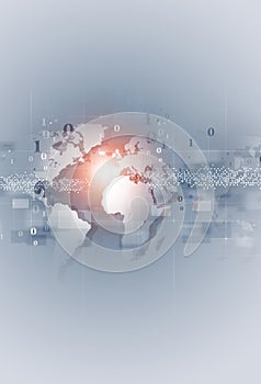 Binary code technology banner