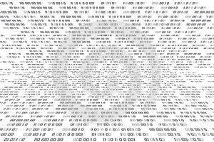 Binary Code texture on white Background, Digital Abstract technology background