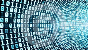 Binary Code Tunnel Blue