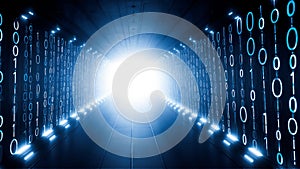 Binary Code Tunnel: The Path to Digital Enlightenment