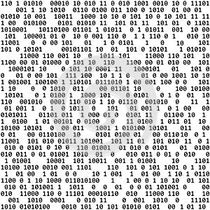 Binary code. Vector technology background with zero and one.