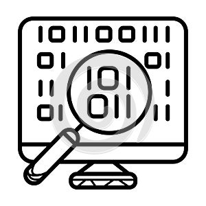 Binary code vector icon