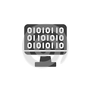 Binary code vector icon