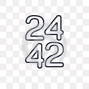 Binary Code vector icon isolated on transparent background, line