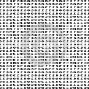 Binary code. Visual representation of binary data. big data concept. Vector