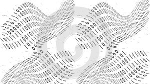 Binary Code Wave Abstract Background 0s and 1s digital
