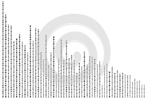 Zero One Binary Code Flowing Abstract Matrix Digital Art with binary code.