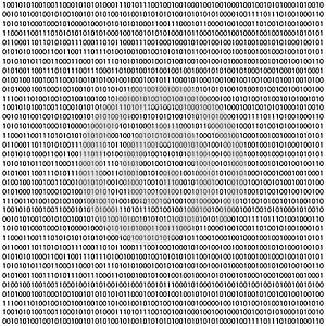 Binary code zero one matrix white background. banner, pattern, wallpaper. illustration