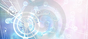 Composite image of binary codes and lines