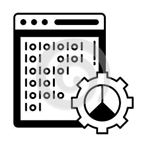 Binary coding Vector Icon which can easily modify or edit
