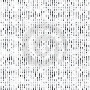 Binary coding - wallpaper. Computer digital information. Encryption and machine algorithms. Vector illustration isolated on white photo