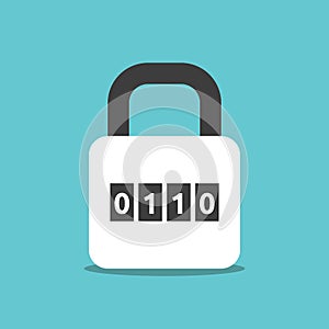 Binary combination padlock