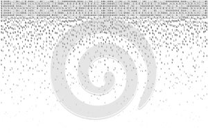 Binary Computer Code. Abstract technology background. Digital binary data. Matrix, data, coding. Vector.