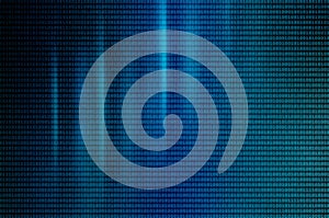 Binary computer code as background. Abstract background with neon light, in the form of a binary code on the monitor