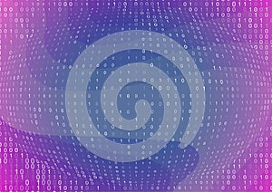 Binary Computer Code Background or Gradient 01 Numbers Pattern