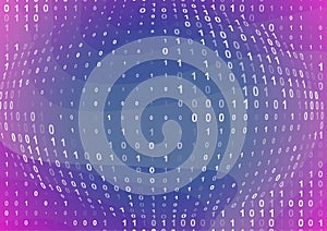 Binary Computer Code Background or Gradient 01 Numbers Pattern