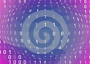 Binary Computer Code Background or Gradient 01 Numbers Pattern