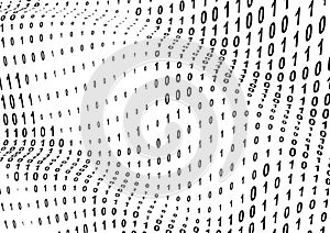 Binary Computer Code Background or Gradient 01 Numbers Pattern