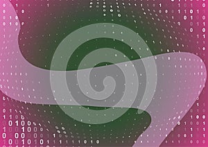 Binary Computer Code Background or Gradient 01 Numbers Pattern