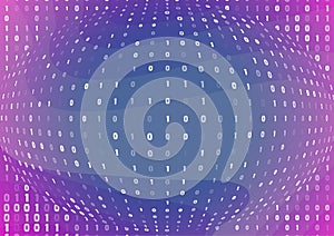 Binary Computer Code Background or Gradient 01 Numbers Pattern