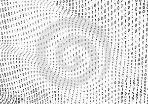 Binary Computer Code Background or Gradient 01 Numbers Pattern