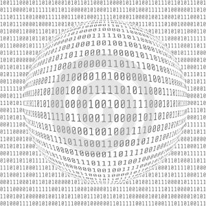 Binary Computer Code. Digital Data. Abstract Matrix Background. Hacker concept. Vector Illustration