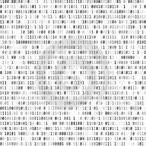 Binary Computer Code. Digital Data Stream. Abstract Matrix Background. Cyber security. Hacker concept. Vector