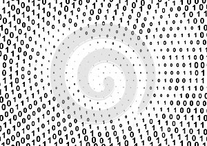 Binary computer code halftone pattern