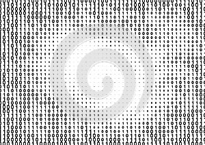 Binary computer code halftone pattern