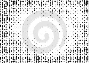 Binary computer code halftone pattern
