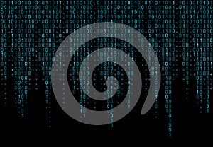 Binary computer code. Matrix background with digits 1.0.